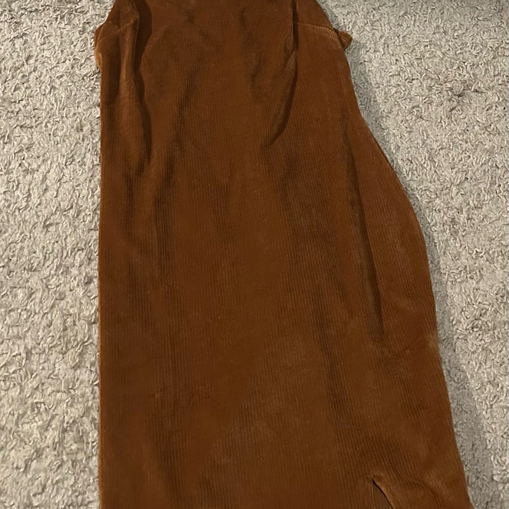 Almost Famous Kids Casual Dress in Rust Brown